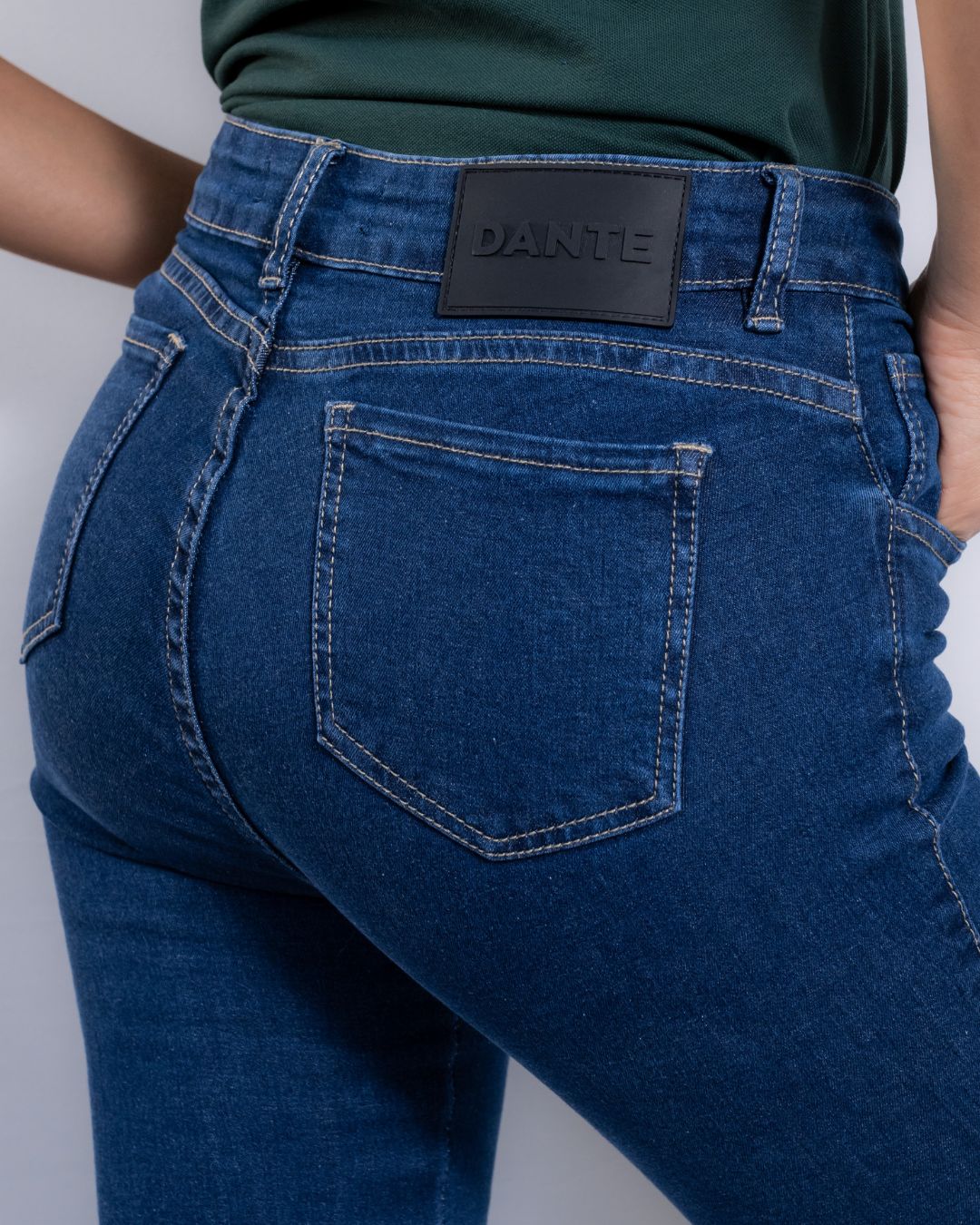 Jean Elástico Skinny Azul Navy Mujer