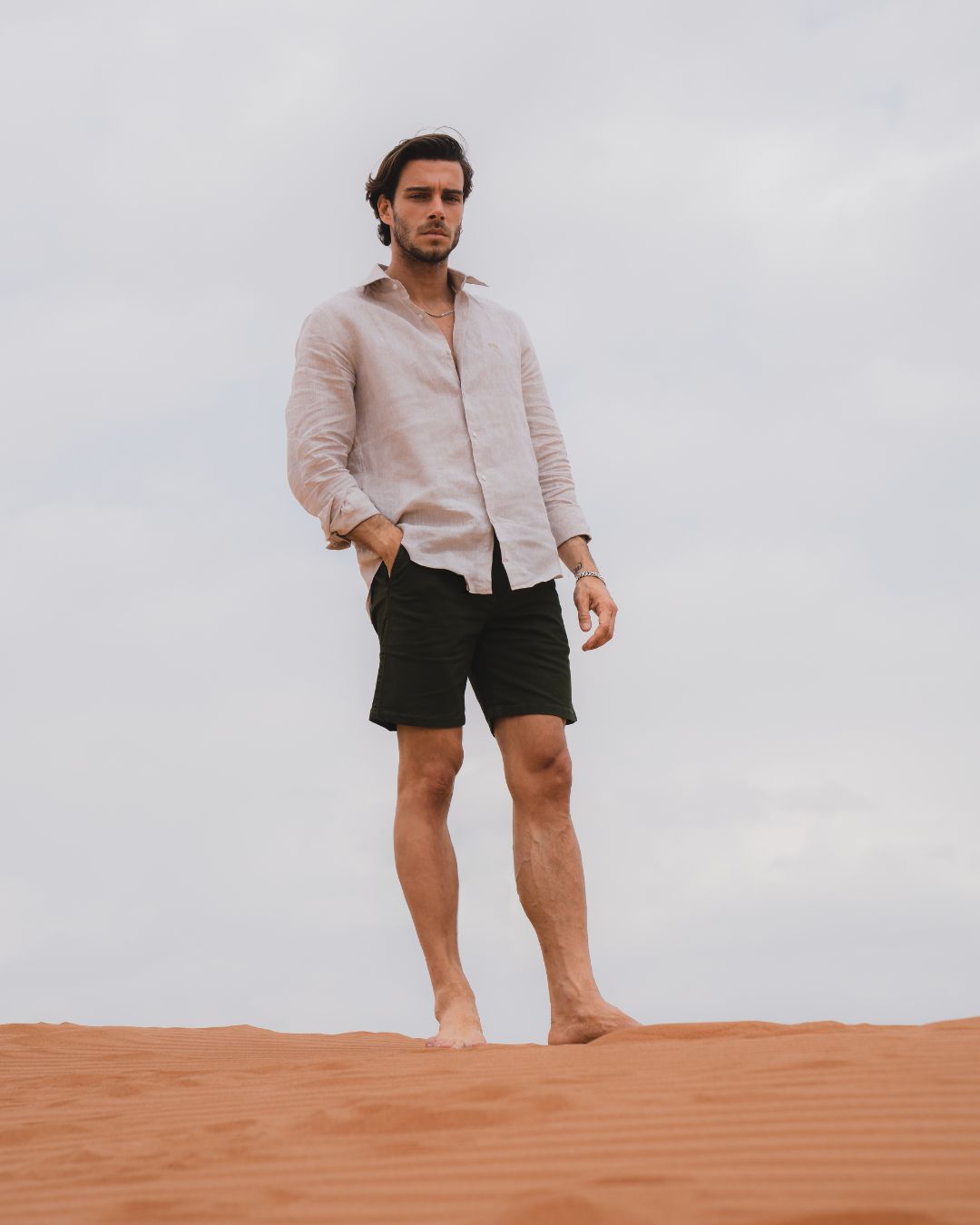 Camisa Lino Ecológica Arena