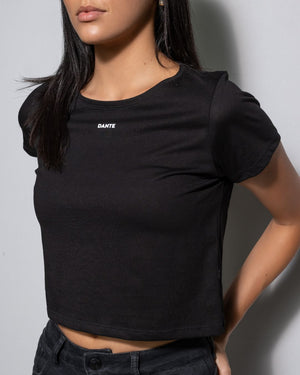 crop top Antimanchas negro para mujer de DANTE