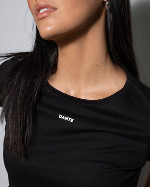 crop top Antimanchas negro para mujer de DANTE