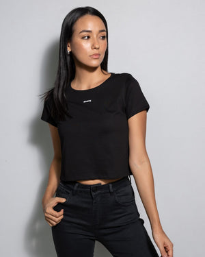 crop top Antimanchas negro para mujer de DANTE