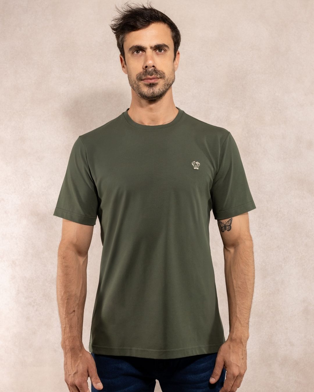 Playera Antimanchas Verde Militar - Talla Regular