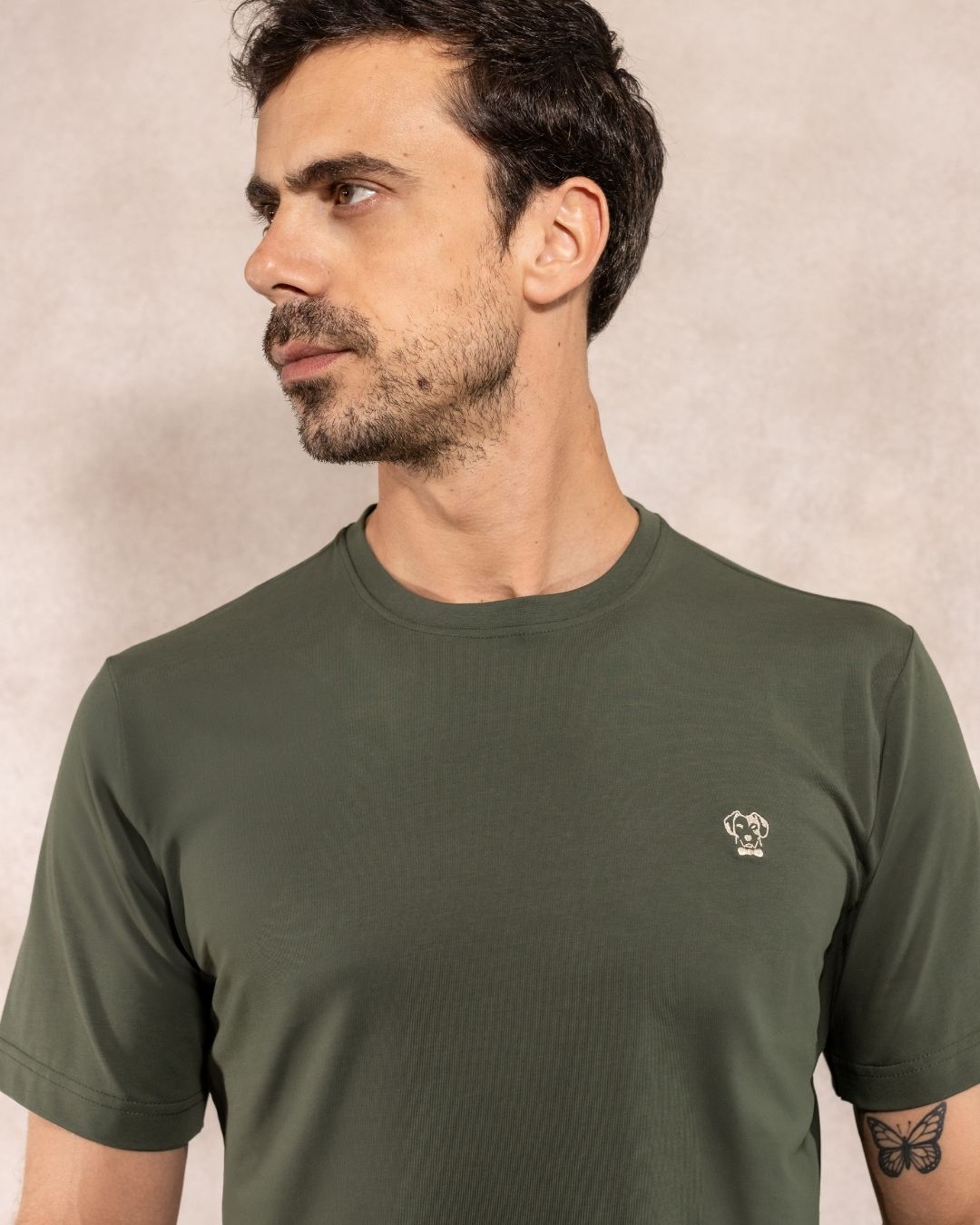 Playera Antimanchas Verde Militar - Talla Regular