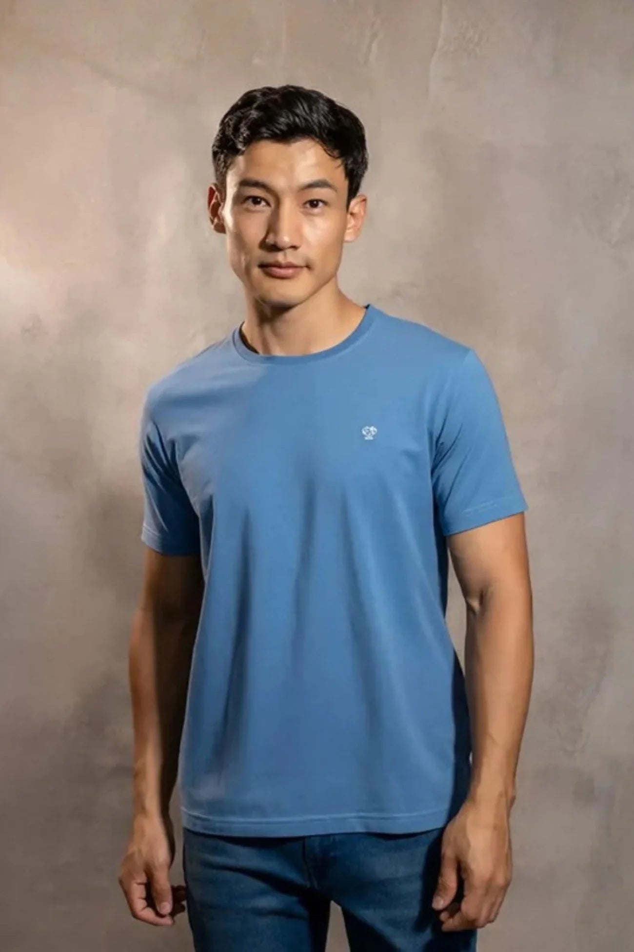 Playera Antimanchas Azul Chino - Talla Regular
