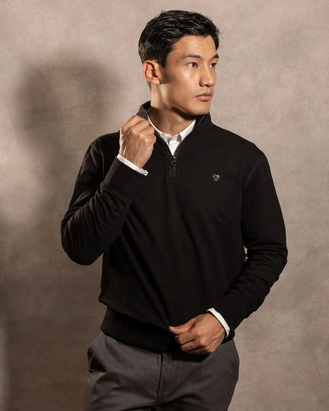 Halfzip Viana Antimanchas Negro