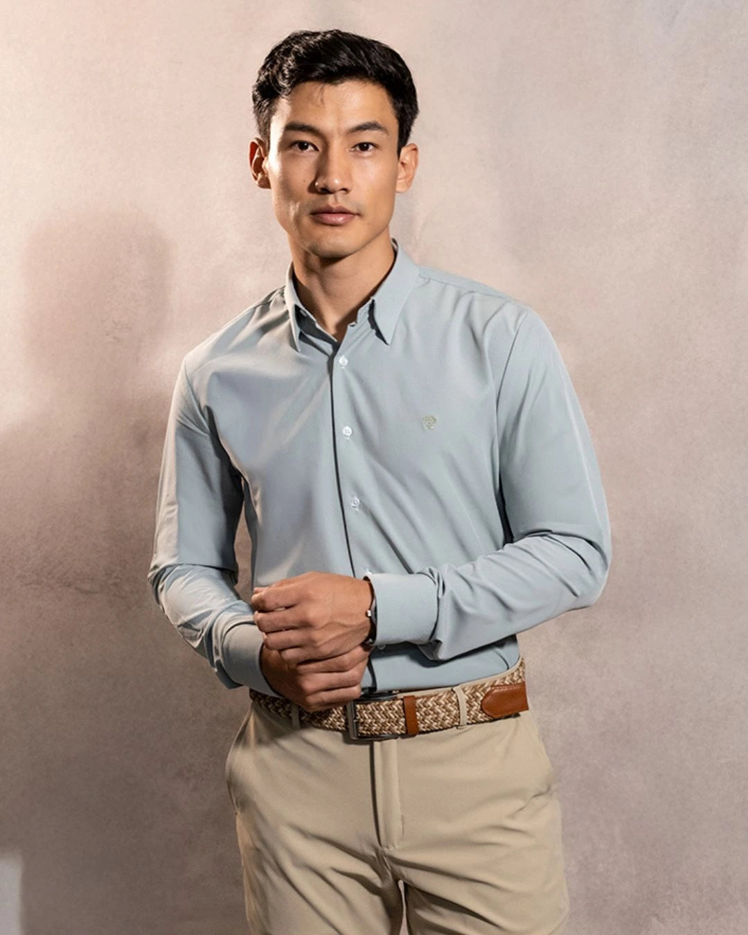 Camisa Performance Antiarrugas Verde Sage