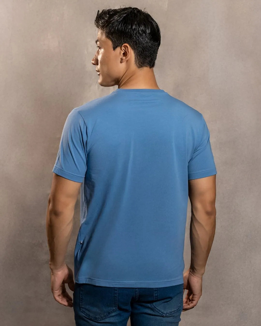 Playera Antimanchas Azul Chino - Talla Regular