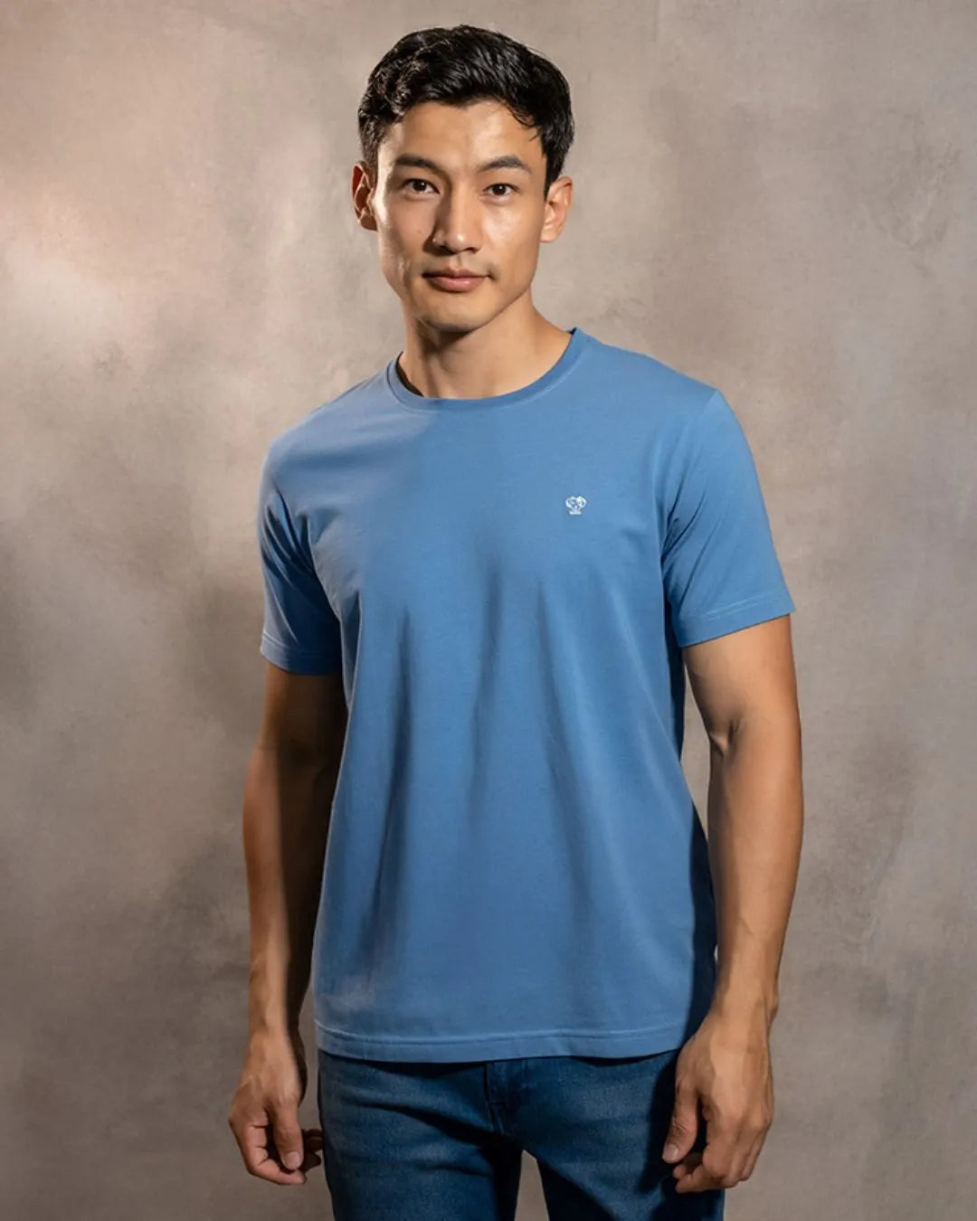 Playera Antimanchas Azul Chino - Talla Regular