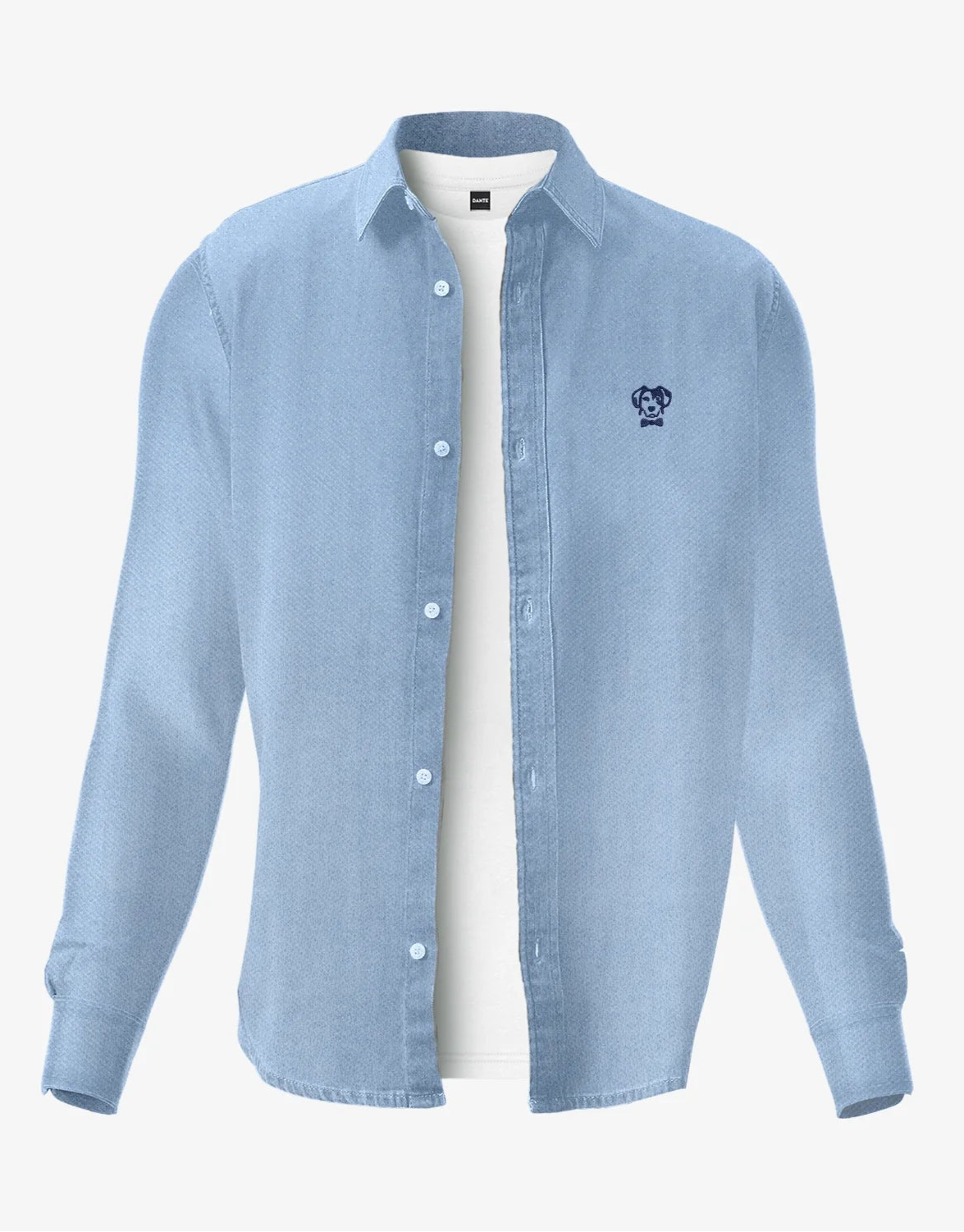 Camisa Antimanchas Denim Azul Sky - Talla Regular