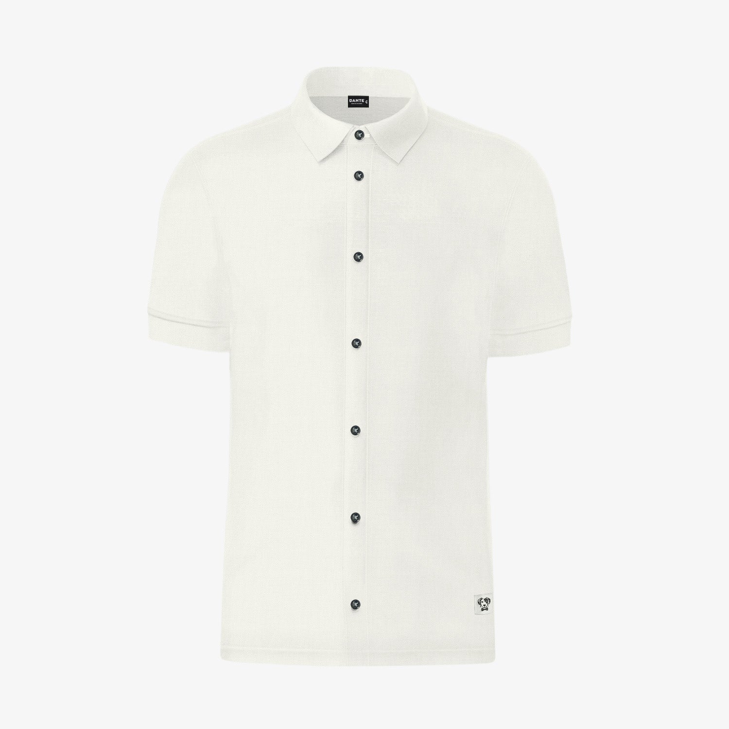 camisa Antimanchas pique ivory para hombre