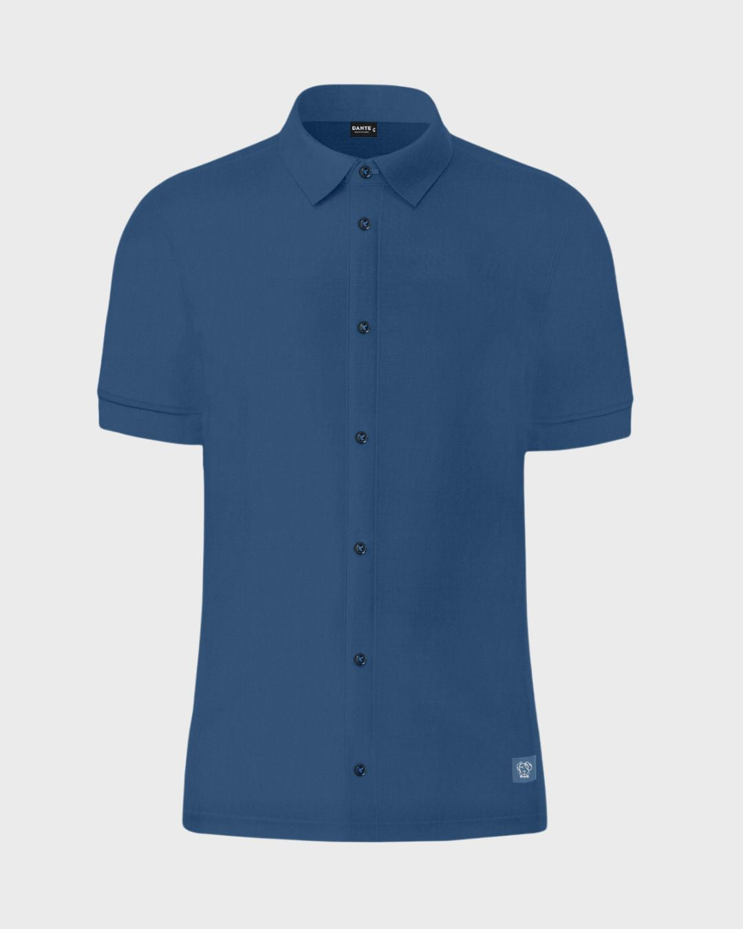 Camisa Antimanchas Pique Azul Navy