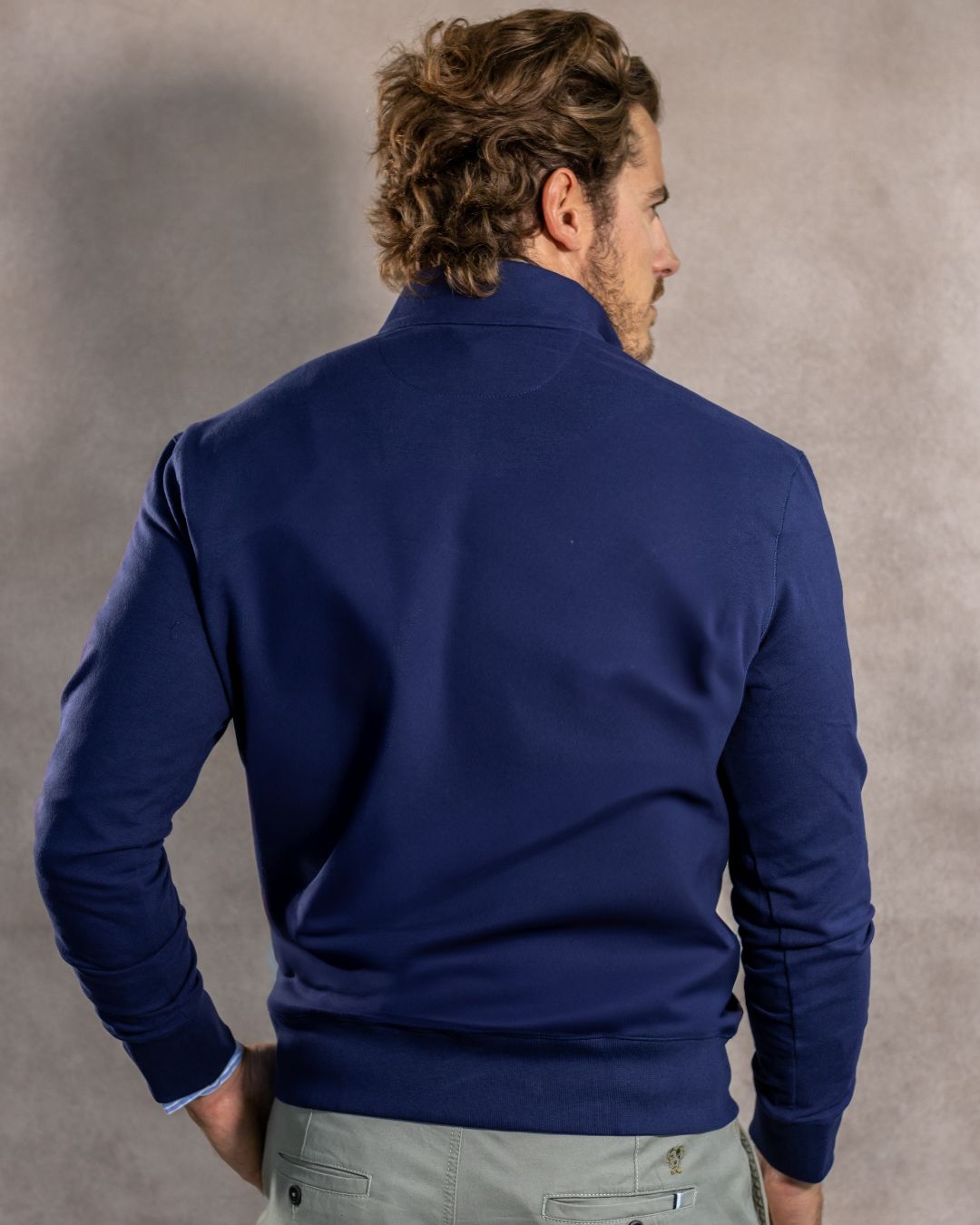 Halfzip Viana Antimanchas Azul Navy