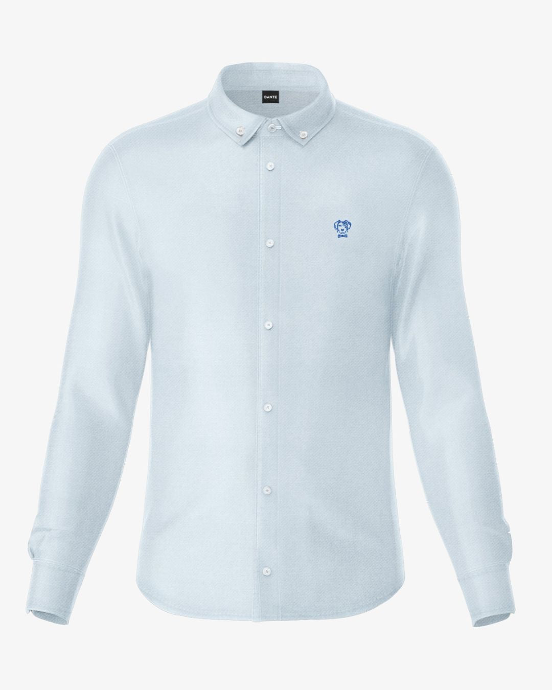 Camisa Antimanchas Oxford Azul Sky Logo Combinado