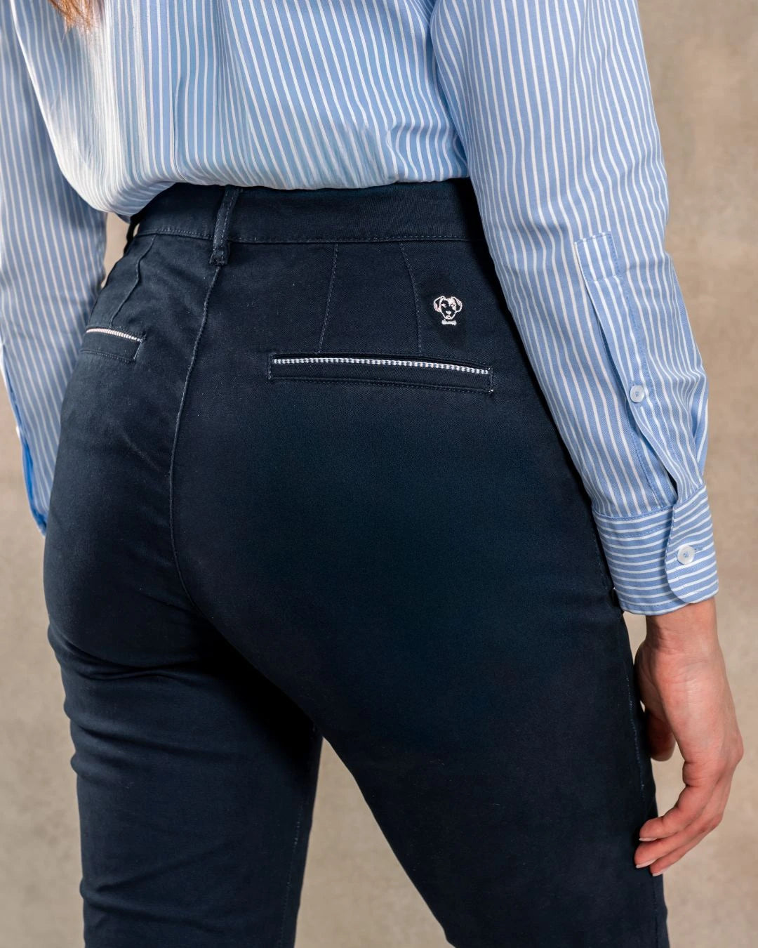 Pantalón Elástico de Mujer Azul Navy