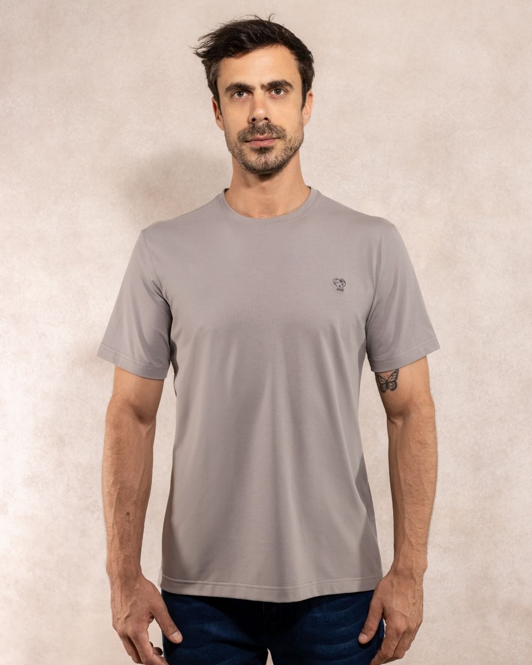 Playera Antimanchas Gris Claro - Talla Regular
