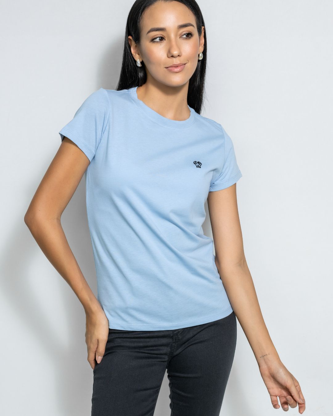 Playera Antimanchas Baby Blue Mujer
