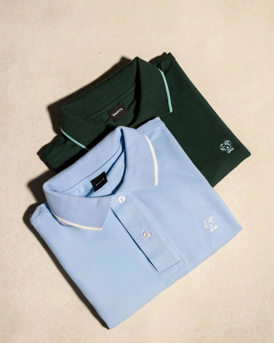 Polo Antimanchas Baby Blue Detalles Blancos