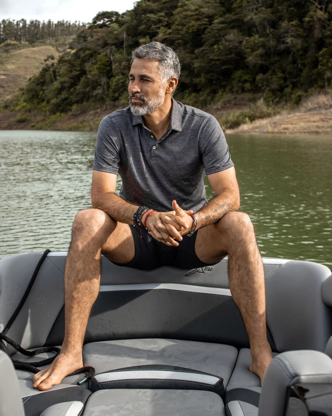 Polo Performance Antiarrugas Gris Jaspe