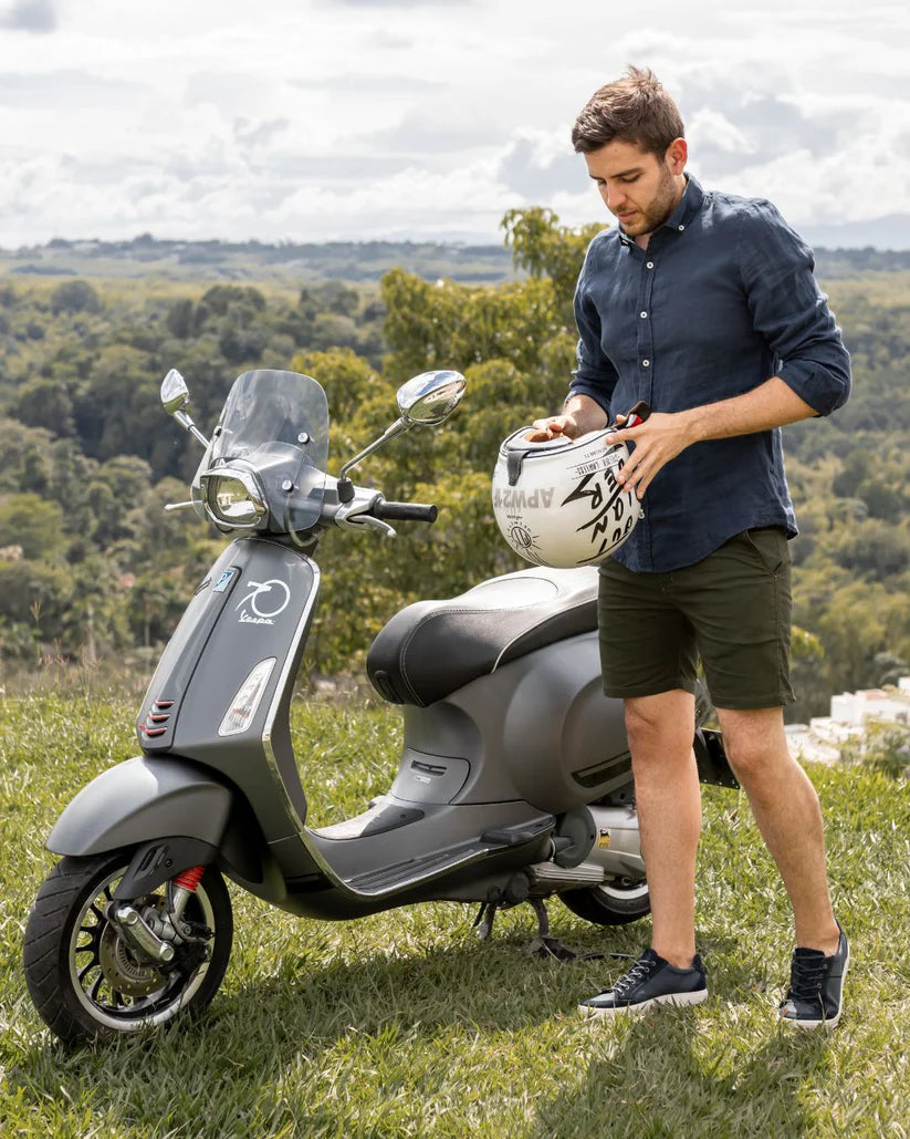 Camisa Lino Ecológica Azul