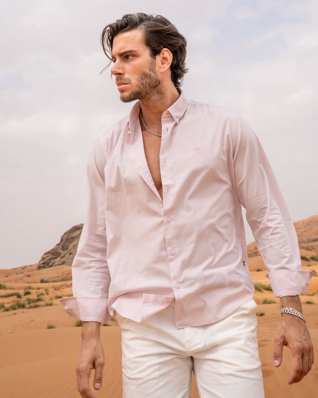 Camisa Antimanchas Popelina Baby Pink - Talla Regular