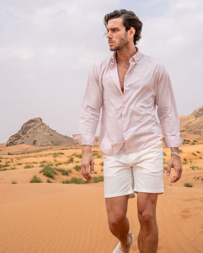 Camisa Antimanchas Popelina Baby Pink - Talla Regular