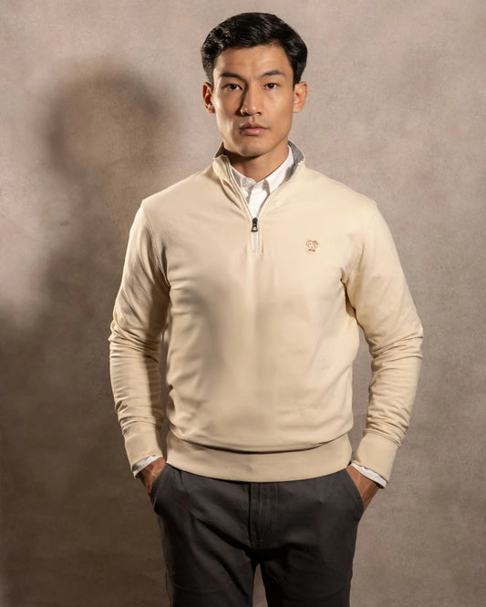 Halfzip Viana Antimanchas Ivory