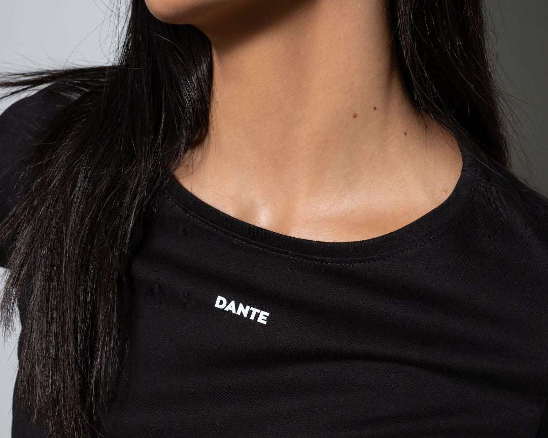 crop top Antimanchas negro para mujer de DANTE