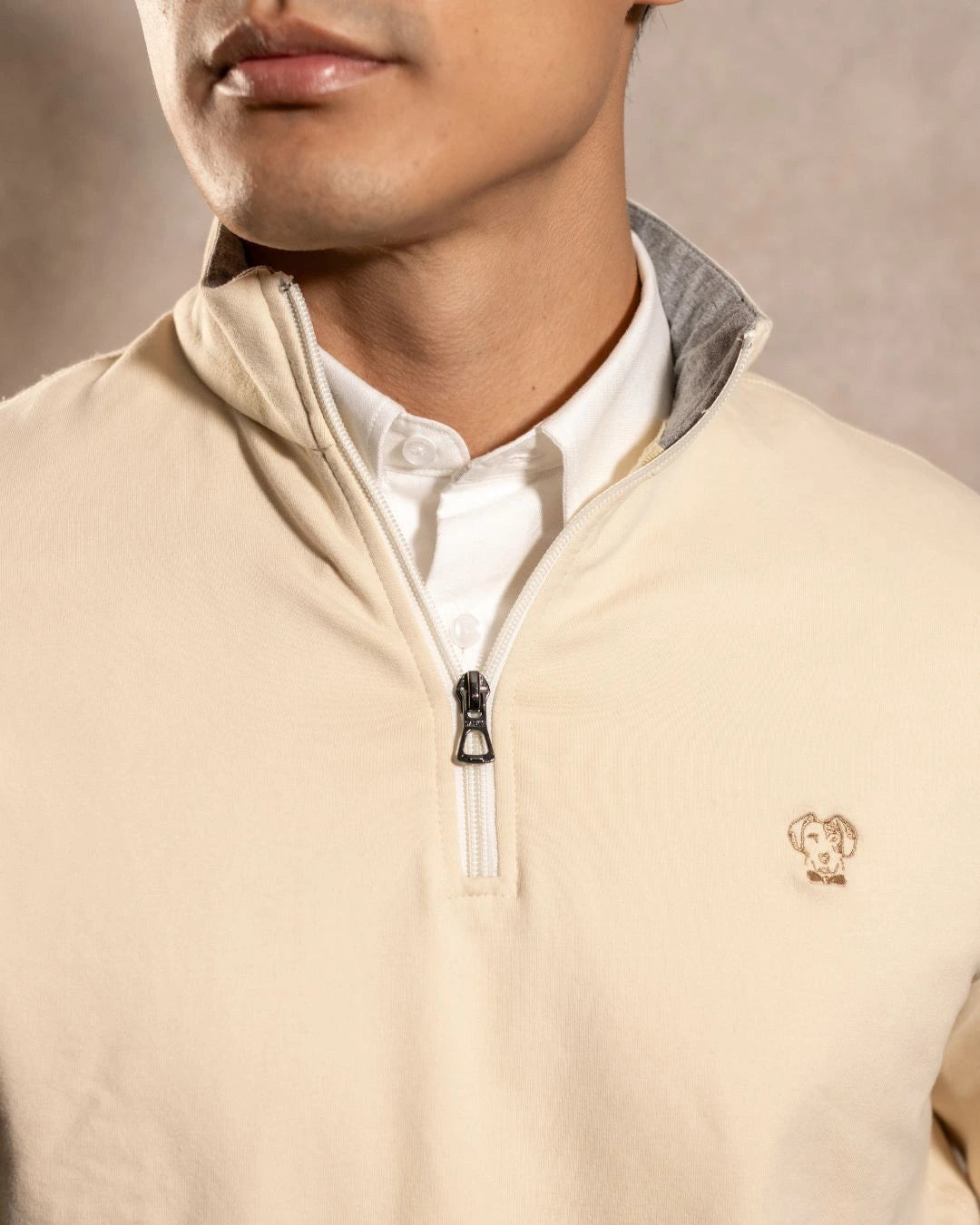 Halfzip Viana Antimanchas Ivory