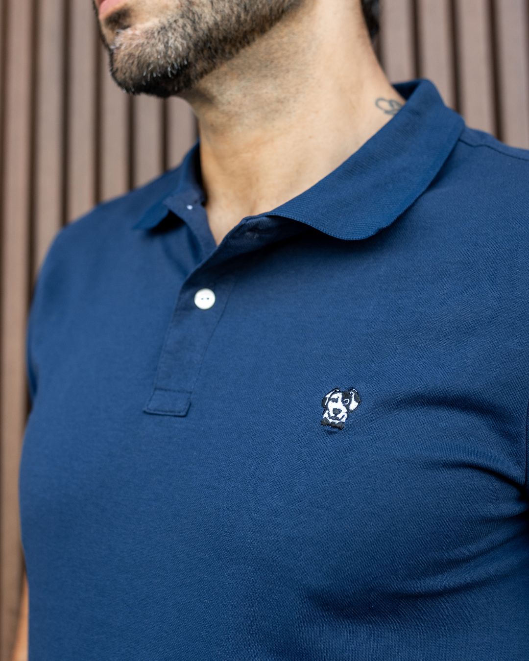 Polo Antimanchas azul para hombre de DANTE