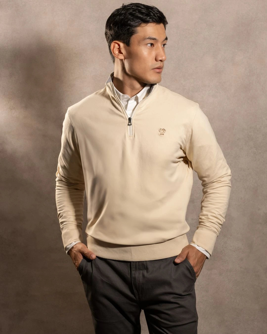 Halfzip Viana Antimanchas Ivory