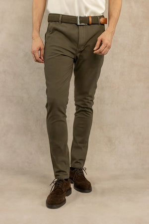 Pantalón Elástico Verde Militar