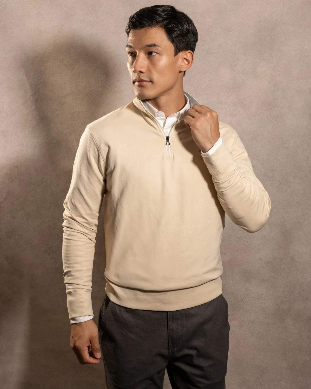 Halfzip Viana Antimanchas Ivory
