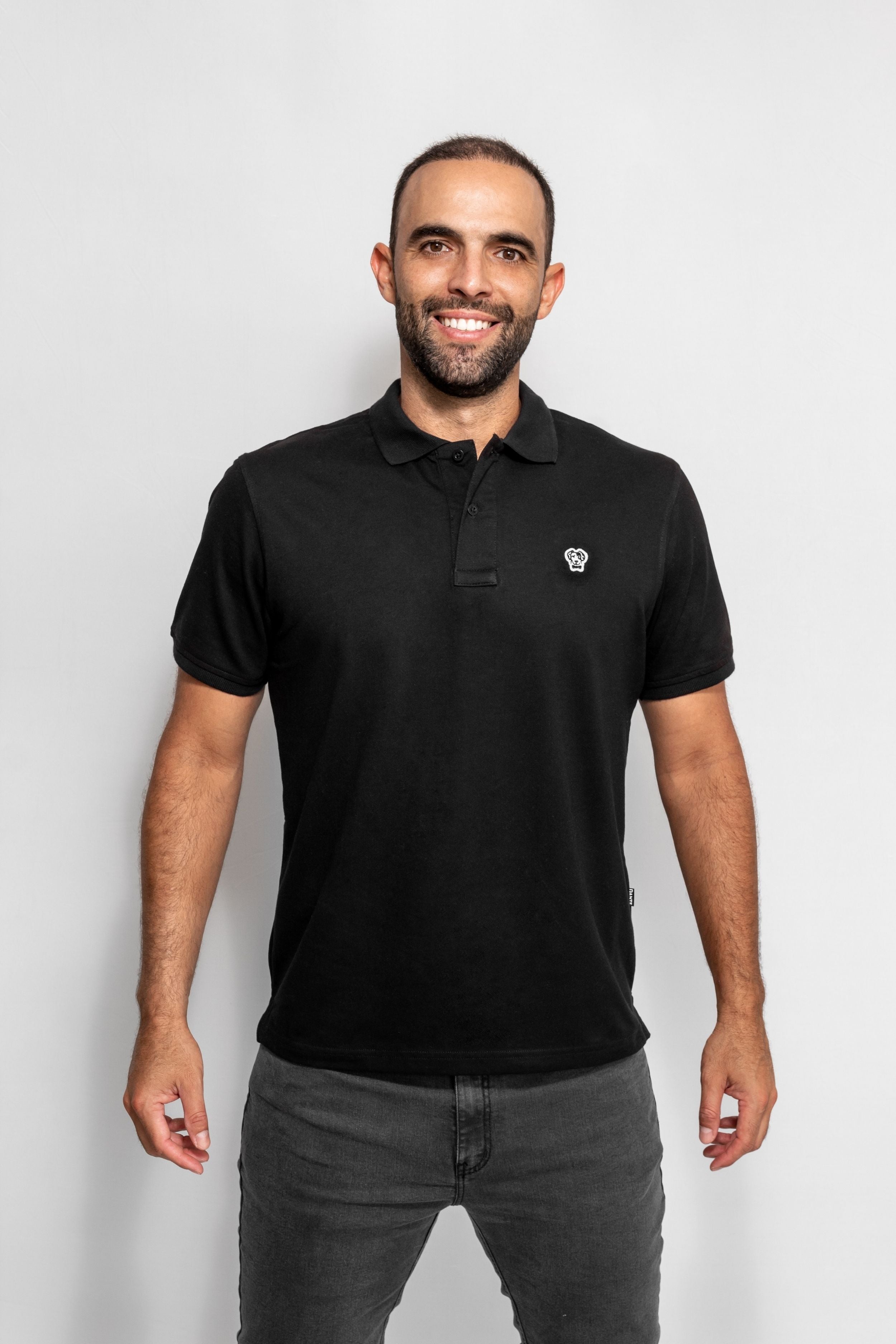 Polo Antimanchas Negra - Talla Slim