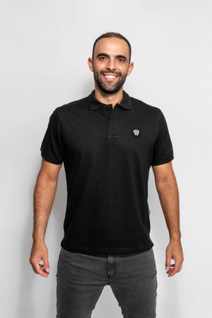 Polo Antimanchas Negra - Talla Slim