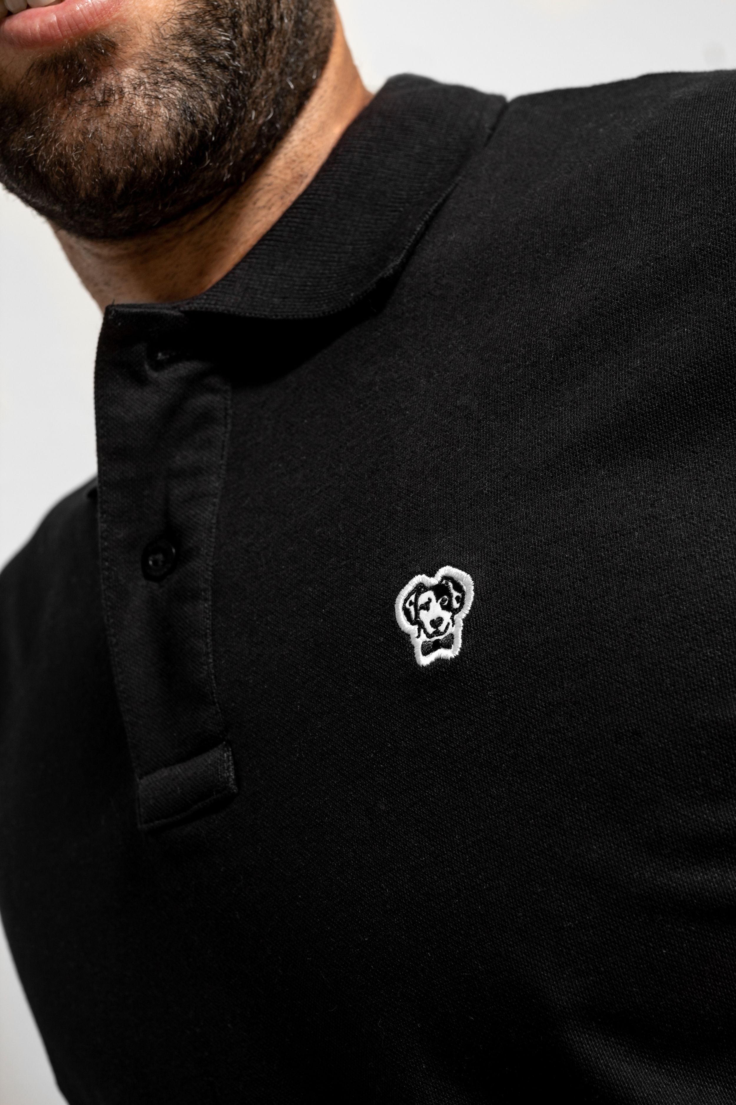 Polo Antimanchas Negra - Talla Slim