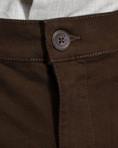 Pantalón Elástico Café Oscuro