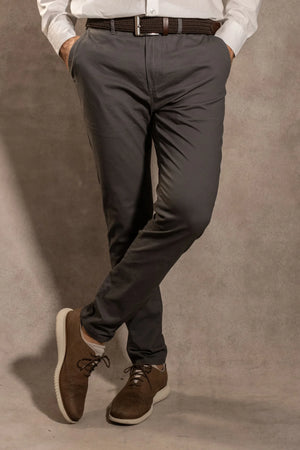 Pantalón Elástico Gris Oscuro