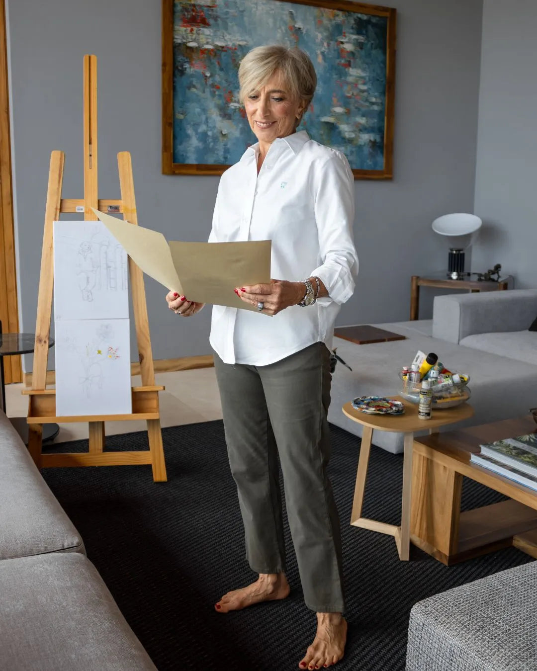 Pantalón Elástico de Mujer Verde Militar