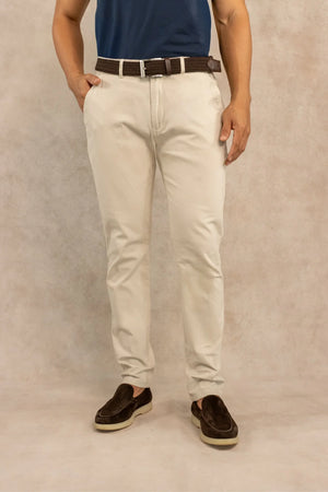 Pantalón Elástico Marfil