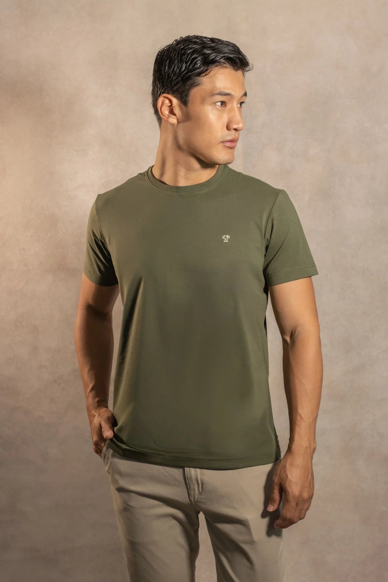 Playera Antimanchas Verde Militar - Talla Regular