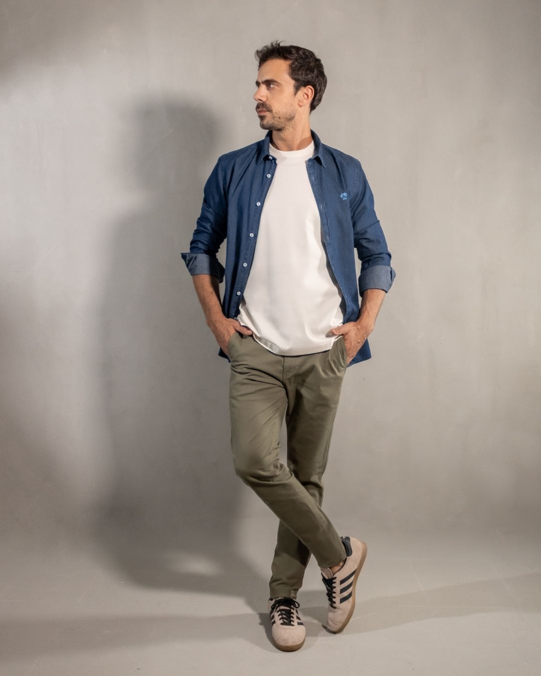 Camisa Antimanchas Denim - Talla Regular