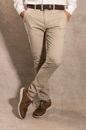 Pantalón Elástico Taupé