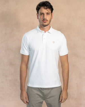 Polo Antimanchas Cuello RÍgido Ivory - Talla Regular