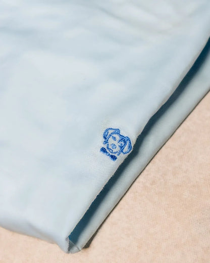 Camisa Antimanchas Oxford Azul Sky Logo Combinado