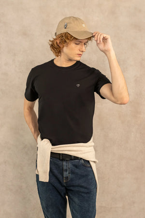 Playera Antimanchas Negra - Talla Regular