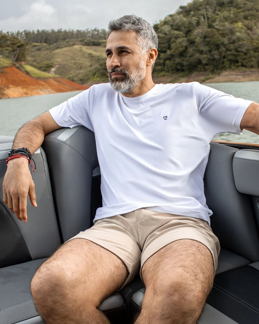 Playera Performance Antiarrugas Blanca