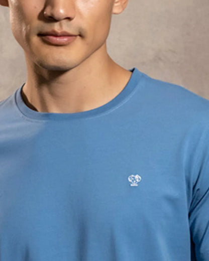Playera Antimanchas Azul Chino - Talla Regular