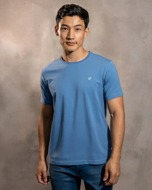 Playera Antimanchas Azul Chino - Talla Regular