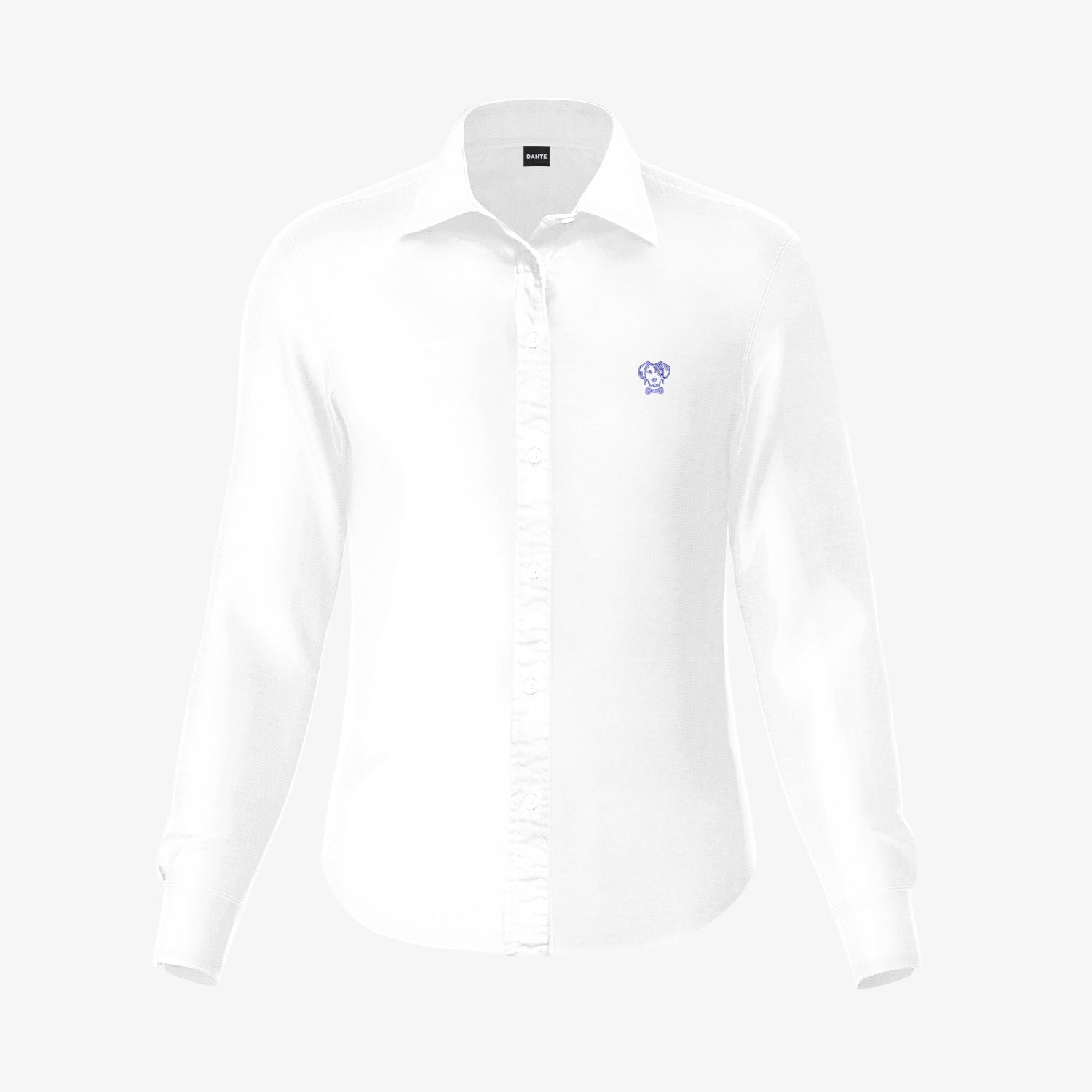 Camisa Antimanchas de Mujer Blanca Logo Lila