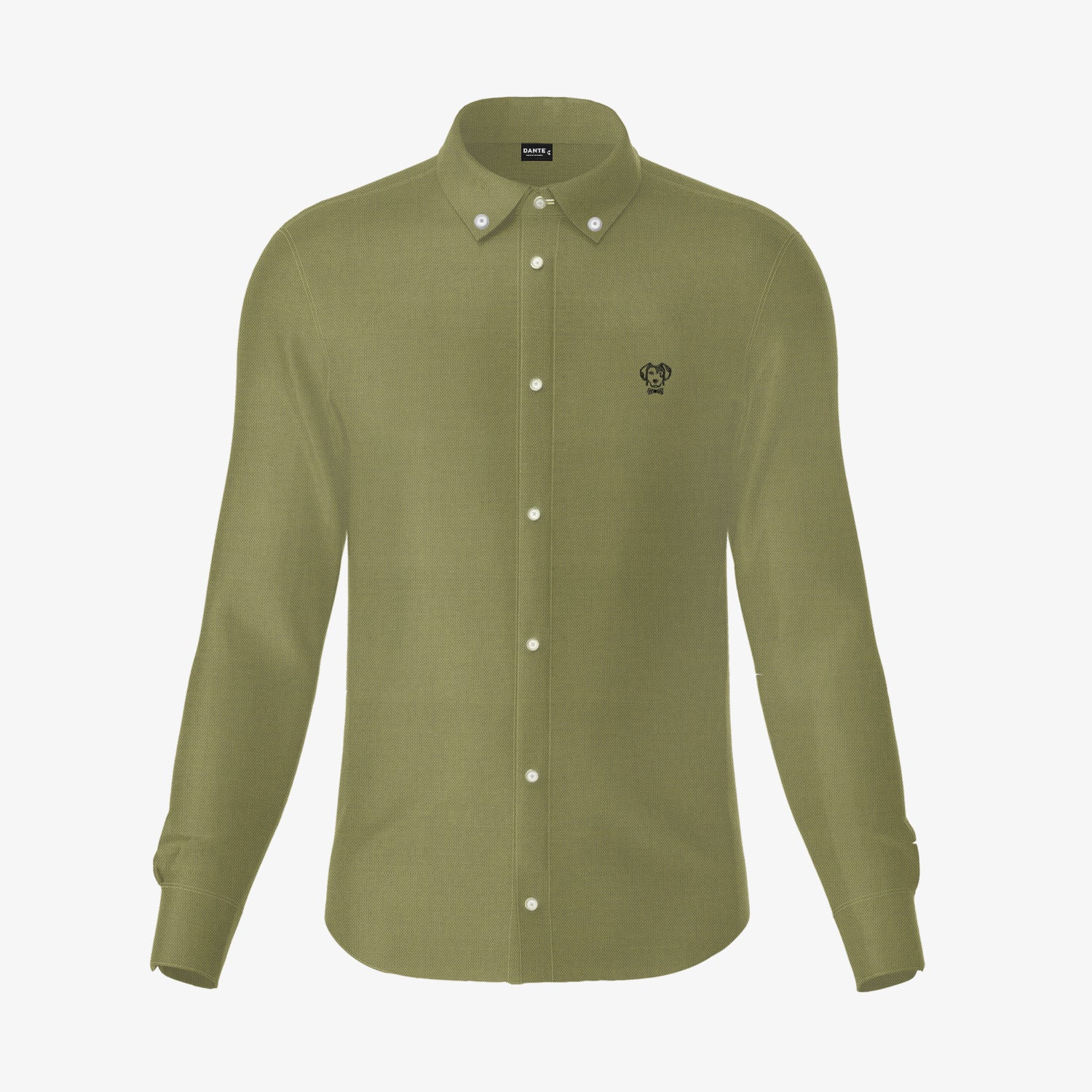 Camisa Antimanchas Oxford Verde Militar - Talla Regular